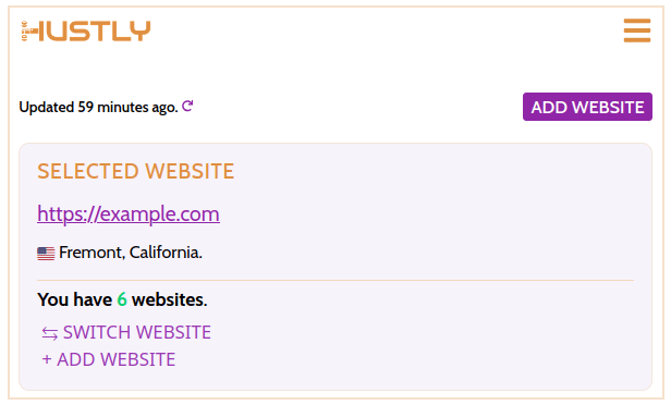Hustly Website Selector