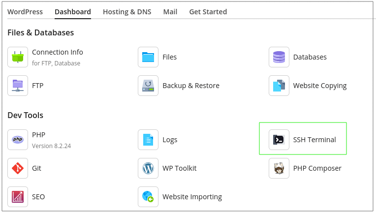 Hustly SSH Access in Web Browser